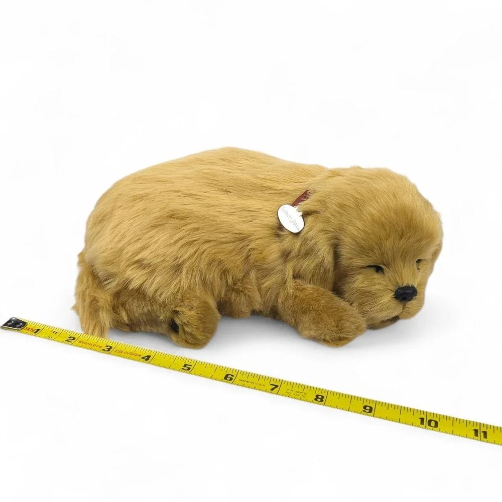 Perfect Petzzz Golden Retriever Sleeping Breathing Puppy Dog Plush Toy Tested